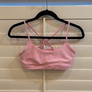 ALO Yoga Light Pink Crisscross Sports Bra